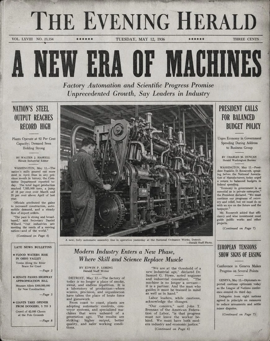 Vintage Newspaper Front Page