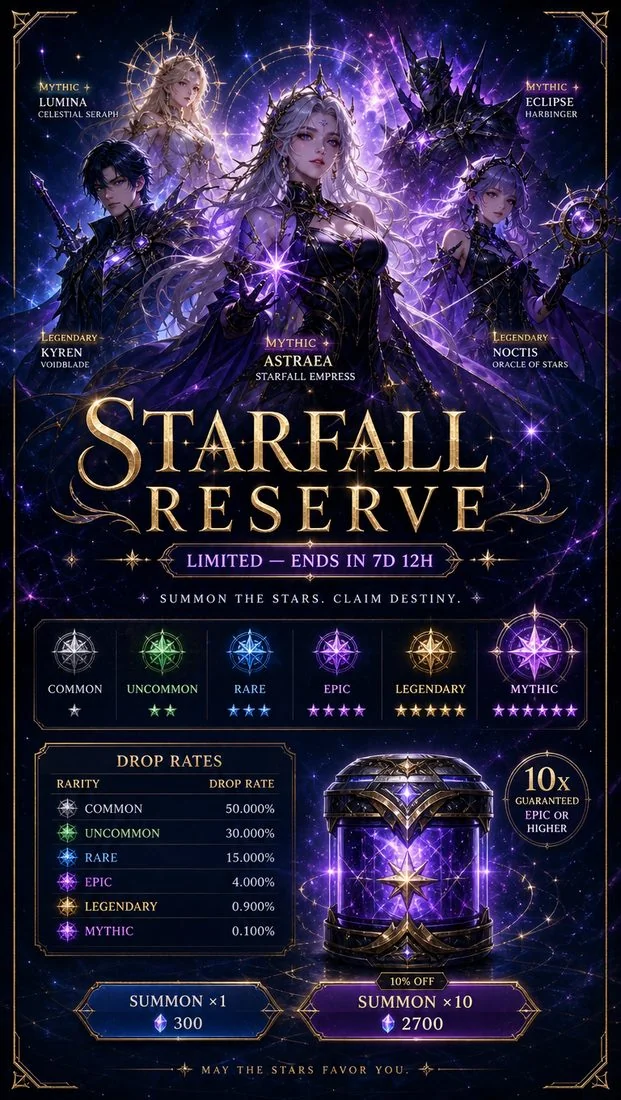 STARFALL RESERVE Gacha Banner