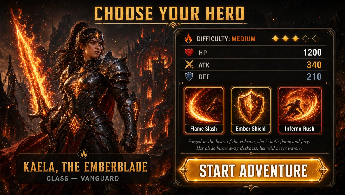 ai-image-generation: Game onboarding screen