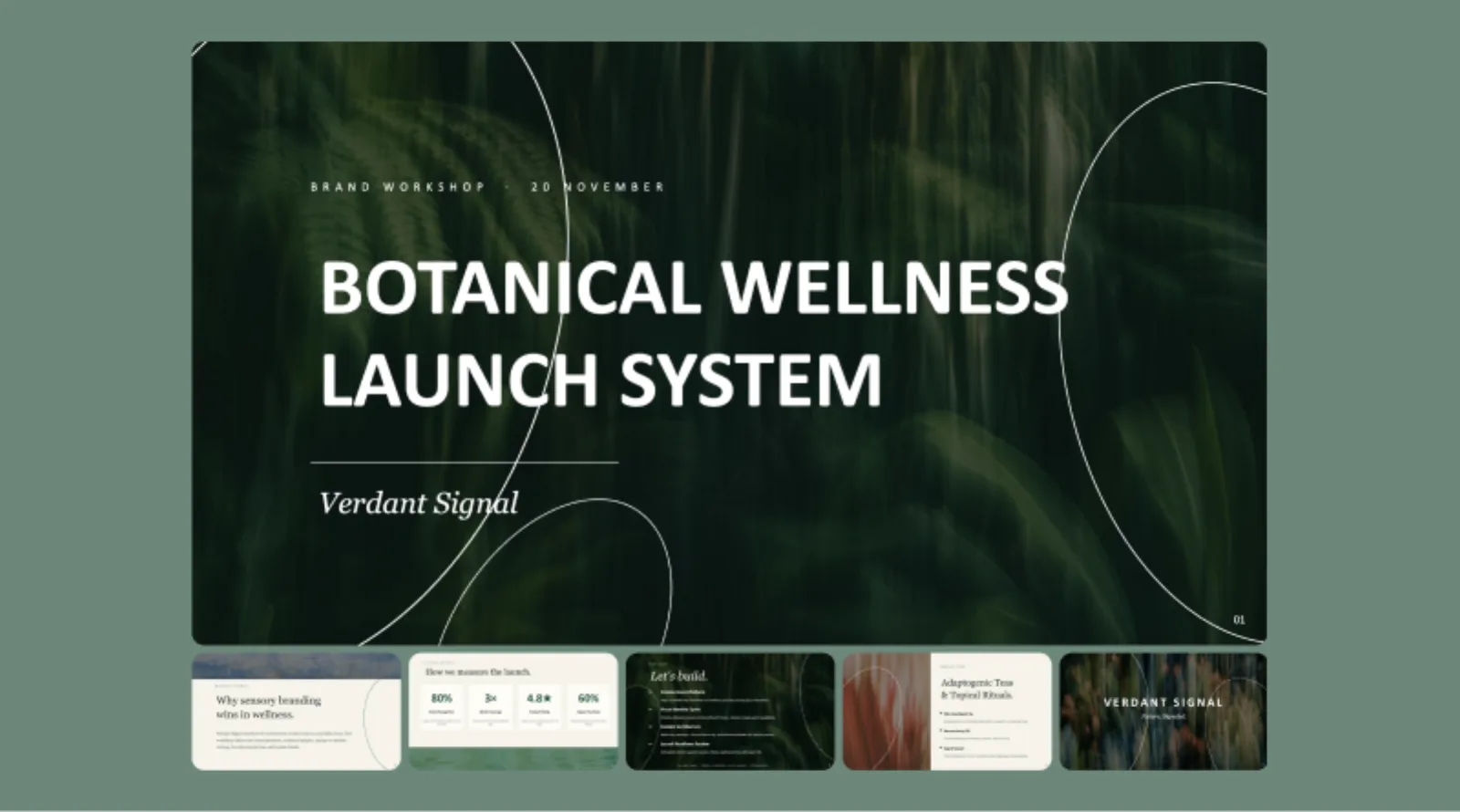 Botanical brand workshop deck